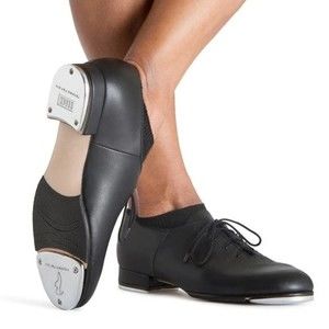 Bloch Men's‎ S0301M Jazz Tap Black Leather Lace Up Tap Dance Shoes Size 10 NEW